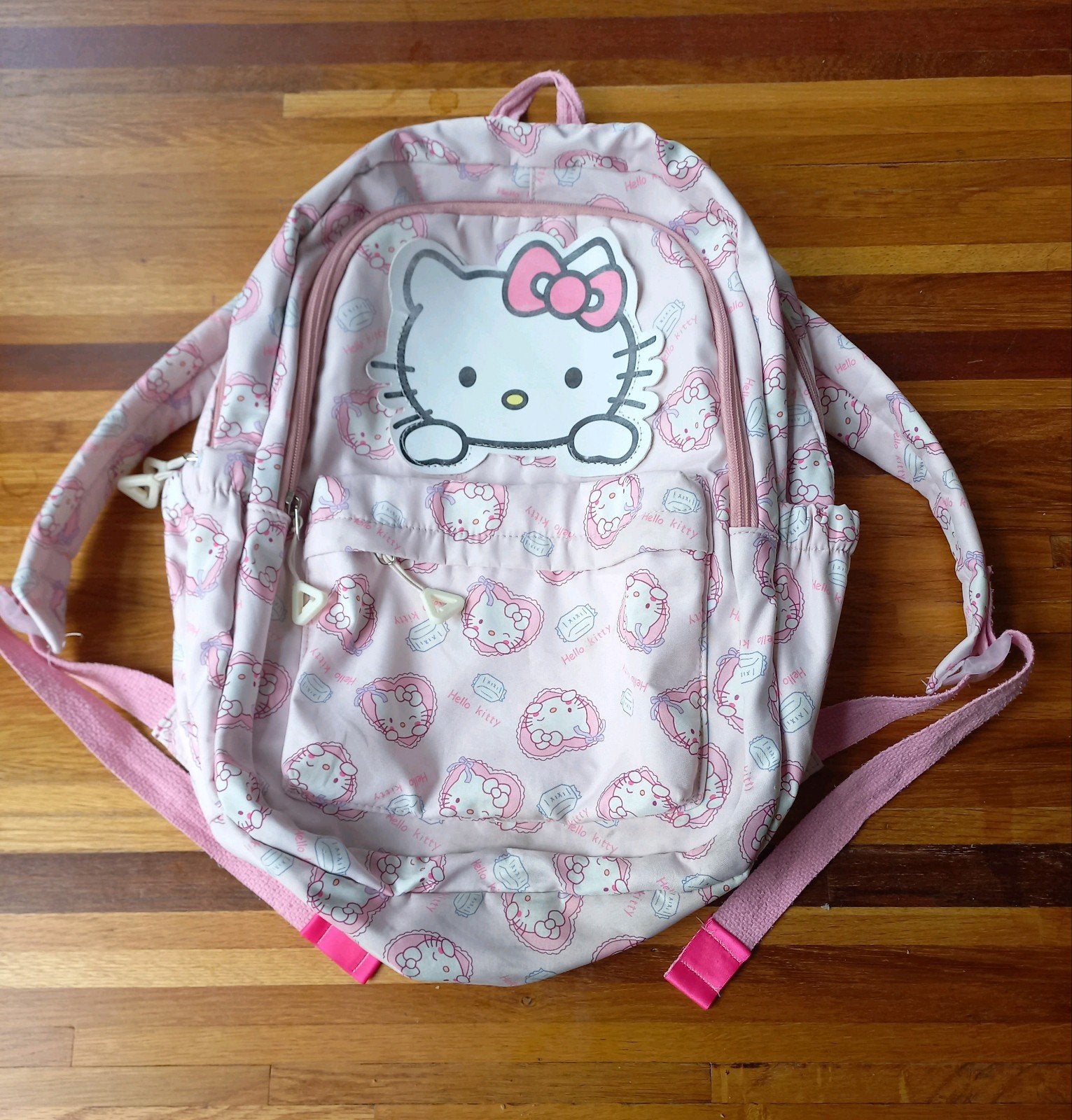 Hello Kitty Rugzak - Roze met  gebruikssporen, Ophalen of Verzenden, Gebruikt, Overige merken, 30 tot 45 cm