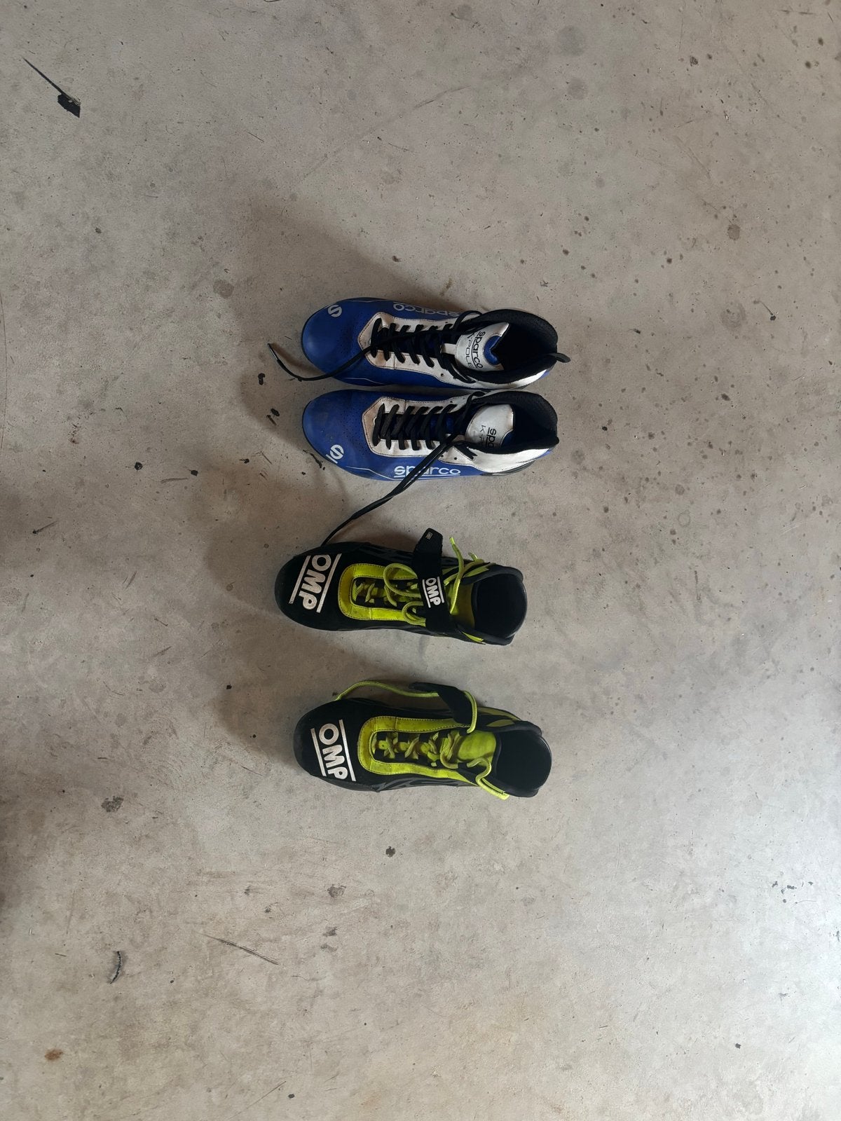 2 paar kartschoenen: Sparco maat 41 en OMP maat 39, Ophalen, Gebruikt