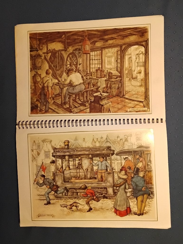 Vintage album vol met Anton Pieck kaarten, Ophalen, 1980 tot heden, Zo goed als nieuw, Prent