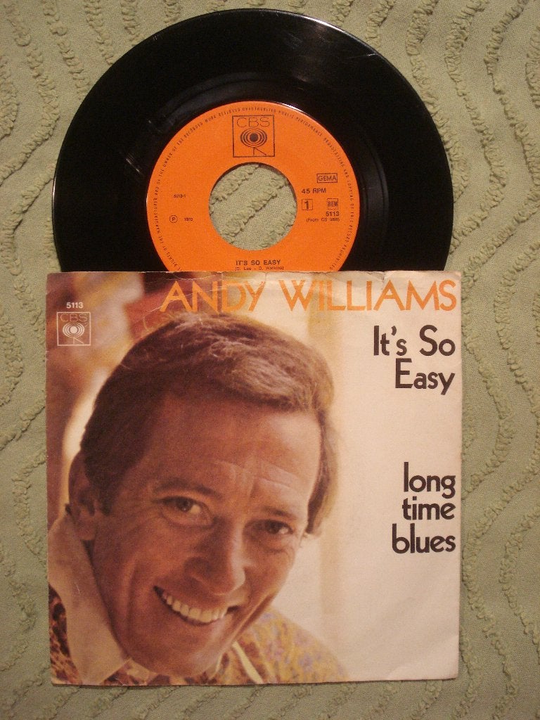 Andy Williams 7" Vinyl Single: ‘It’s so easy’ (Nederland), Cd's en Dvd's, Ophalen of Verzenden, Gebruikt, 7 inch, Pop
