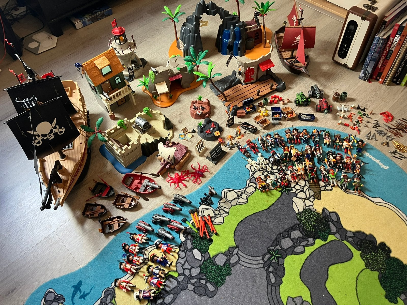 Playmobil piratenwereld incl. origineel Playmobil speelkleed, Ophalen, Zo goed als nieuw, Pirates, Complete set