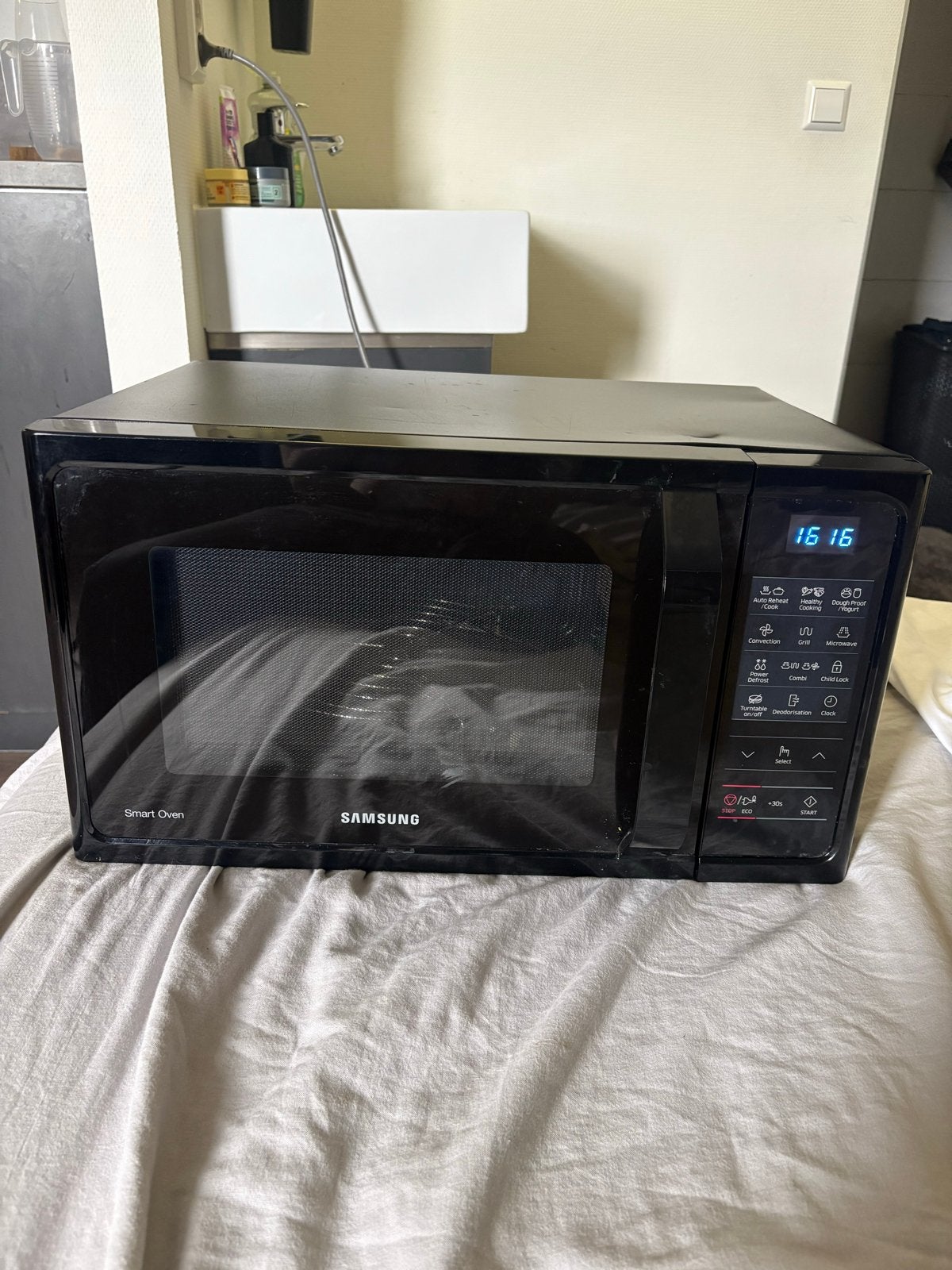Samsung Smart Oven Combimagnetron - Zwart, Ophalen, Combimagnetron, Gebruikt, Grill