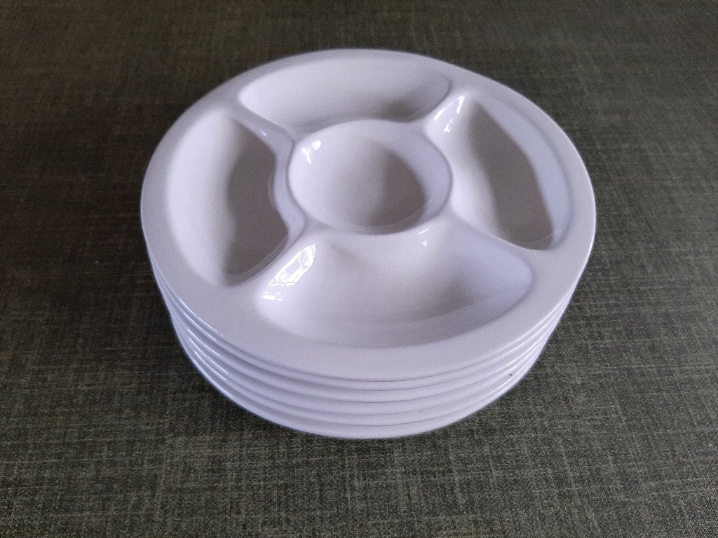 BBQ borden 6x, Ophalen of Verzenden, Zo goed als nieuw, Bord(en), Overige stijlen