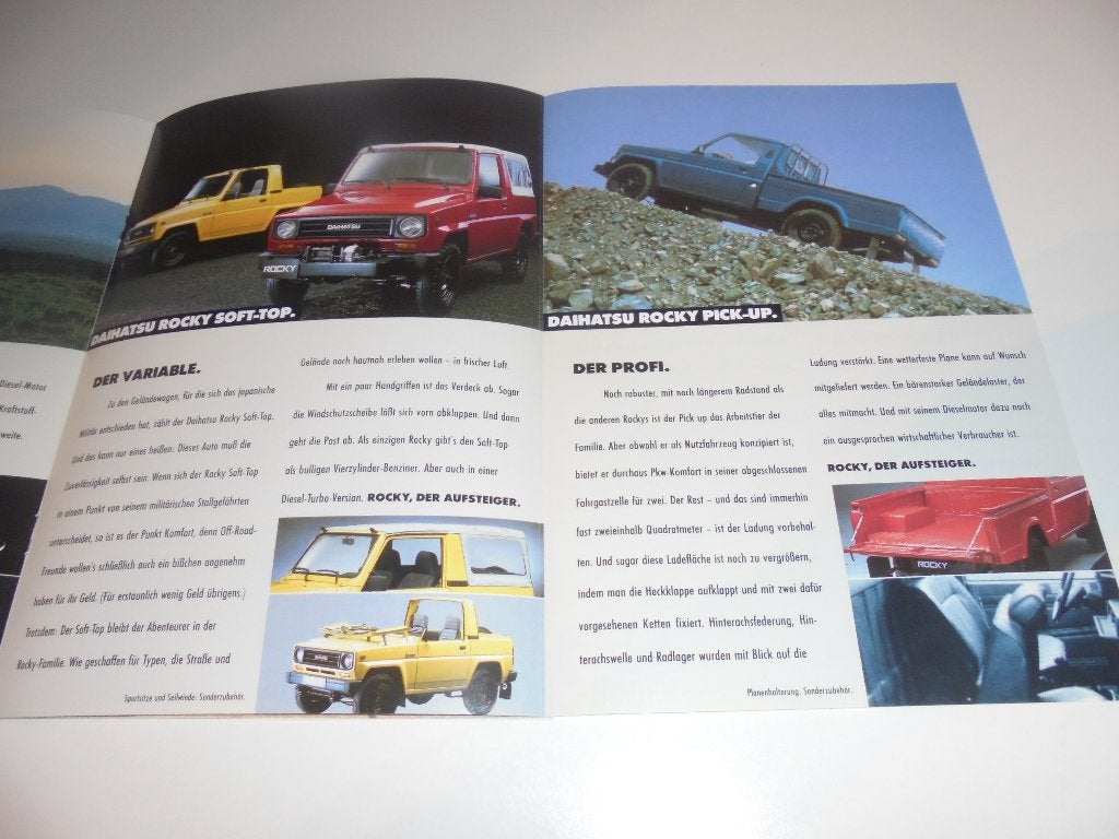 brochure Daihatsu Rocky  1988, Ophalen of Verzenden, Nieuw, Overige merken