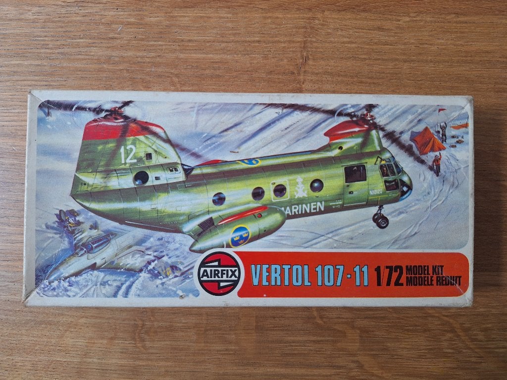 1:72 1/72 Airfix Vertol 107-11, Overige merken, 1:72 tot 1:144, Helikopter, Ophalen of Verzenden