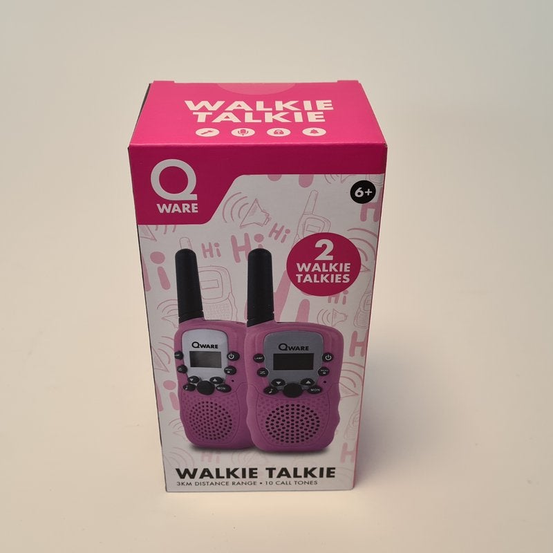 Qware Walkie Talkie Set Roze | Nieuw, Kinderen en Baby's, Speelgoed | Buiten | Actiespeelgoed, Nieuw, Ophalen of Verzenden