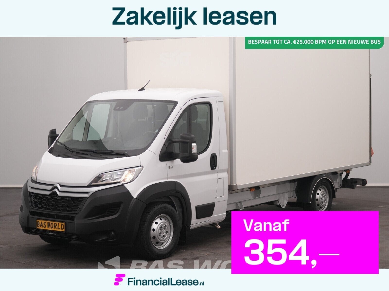 Citroën Jumper 165PK D'Hollandia Laadklep Bakwagen Airco Eu, Stof, Gebruikt, Euro 6, 4 cilinders