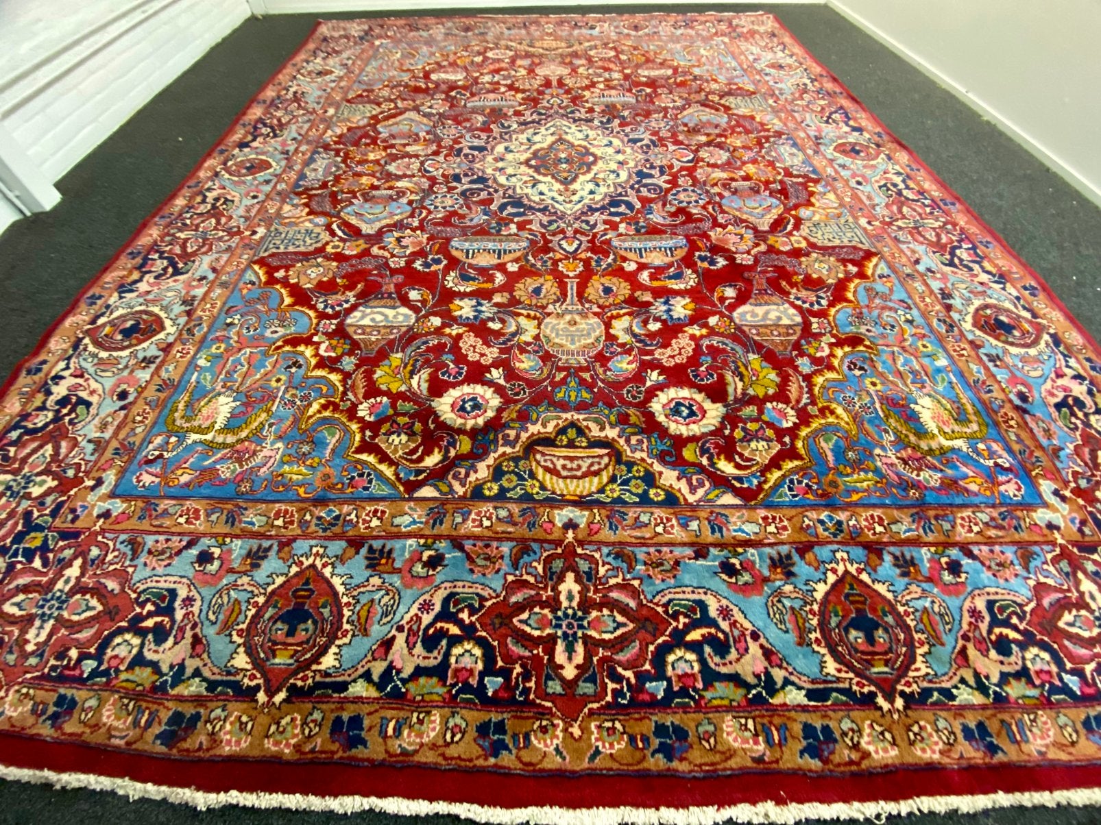 origineel handgeknoopt perzisch kashmar tapijt 300x400cm., Gebruikt, ., 200 cm of meer, Ophalen of Verzenden