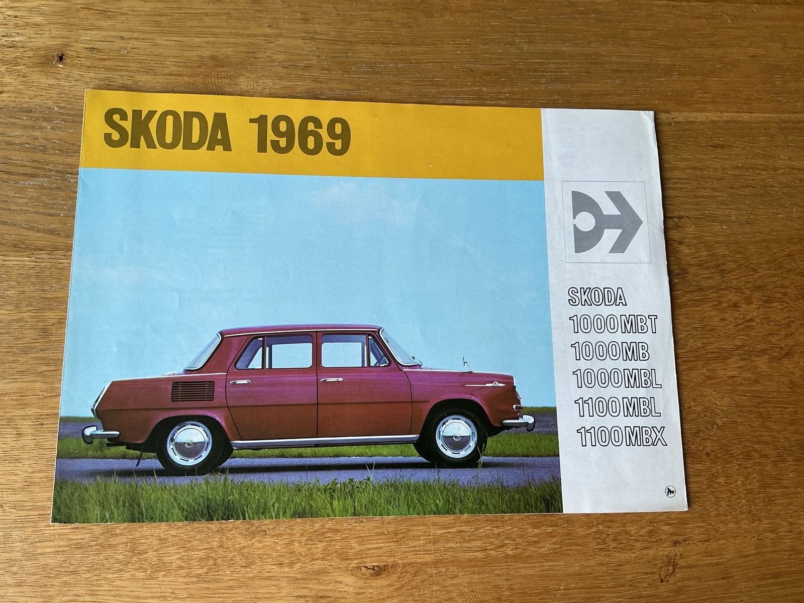 Skoda 1969 brochure - 1000 MB, 1100 MBX, Ophalen of Verzenden, Zo goed als nieuw