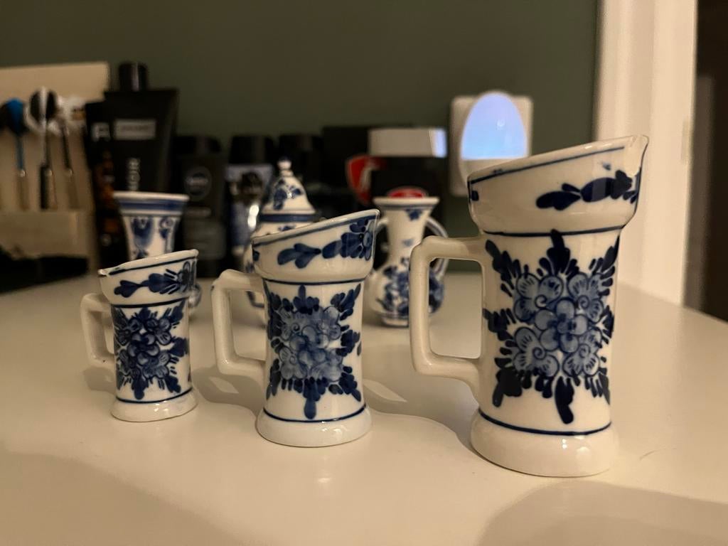 Delfs blauw mini kannen / vaasjes - Handro Blue, Antiek en Kunst, Ophalen of Verzenden