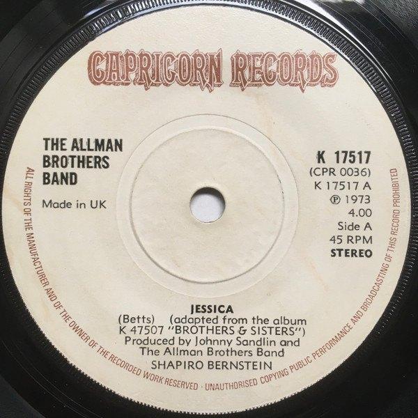 MINT SINGLE The Allman Brothers Band – Jessica GREG DUANE, Verzenden, Zo goed als nieuw, Jazz en Blues