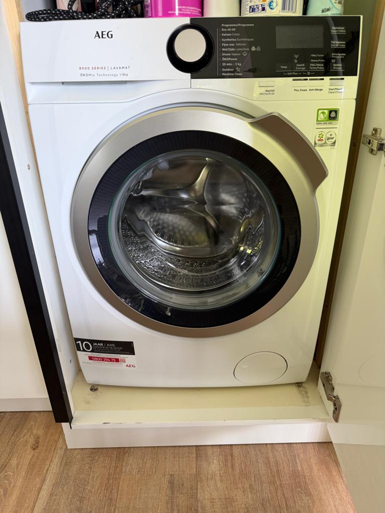 AEG 8000 Serie Lavamat ÖKOMix Wasmachine 1-8kg, Witgoed en Apparatuur, Ophalen, Zo goed als nieuw, Voorlader, 85 tot 90 cm