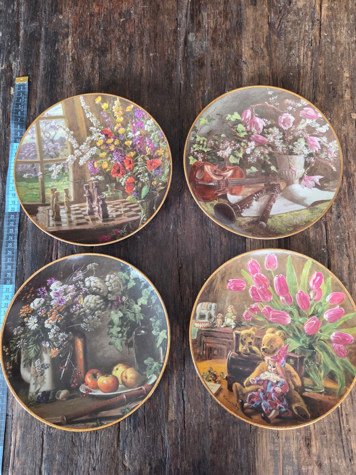 4x Royal Mosa Kees van den Berg Sierborden Stillevens, Antiek en Kunst, Ophalen of Verzenden