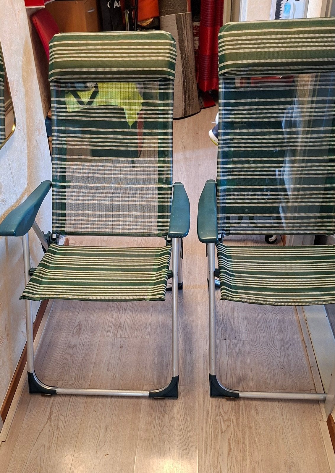 2x mooie tuinstoelen te koop, Tuin en Terras, Tuinstoelen, Ophalen, Zo goed als nieuw, Kunststof, Inklapbaar