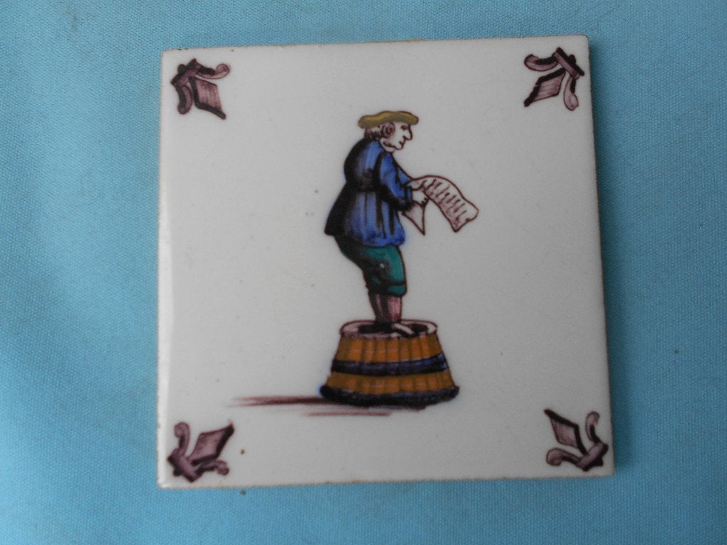 oud hollandse makkum tegel en een delfts blauw 13x13, Ophalen of Verzenden