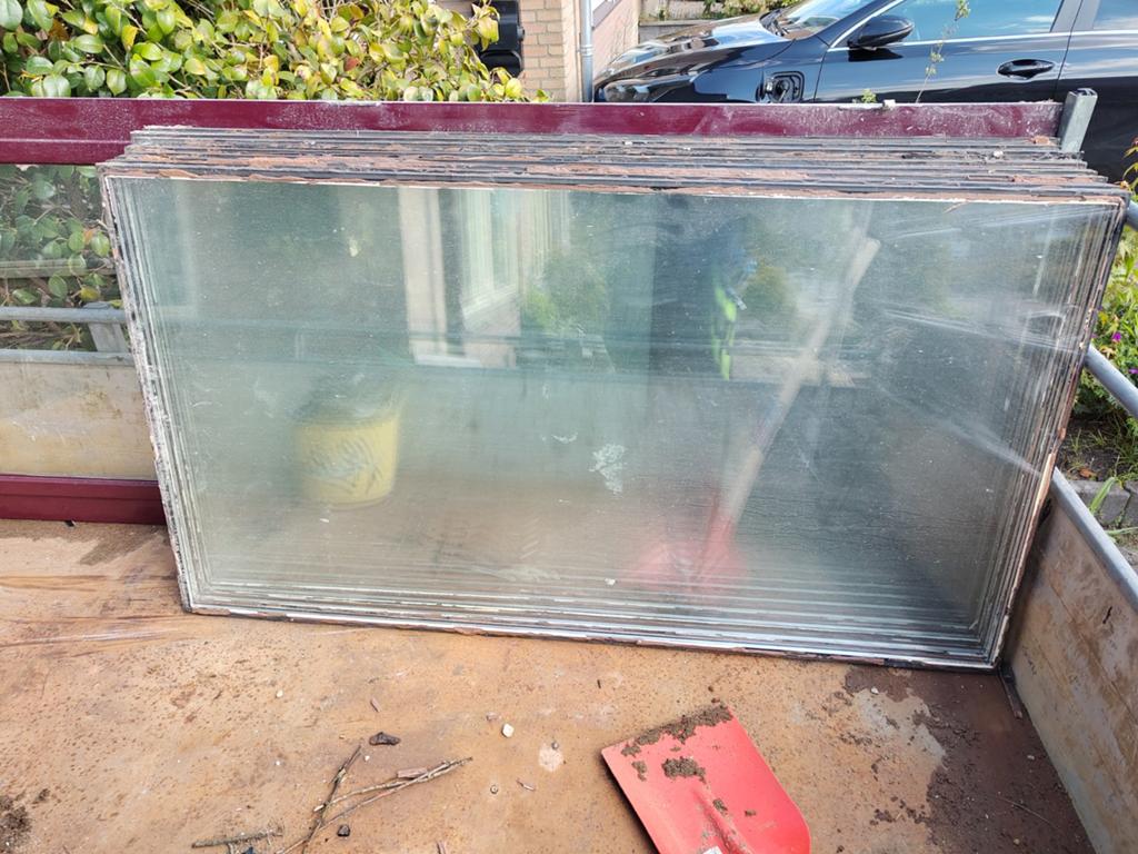9x hr++ glas 1420x780mm, Doe-het-zelf en Verbouw, Glas en Ramen, Gevelraam of Ruit, Gebruikt, Minder dan 80 cm, 120 tot 160 cm