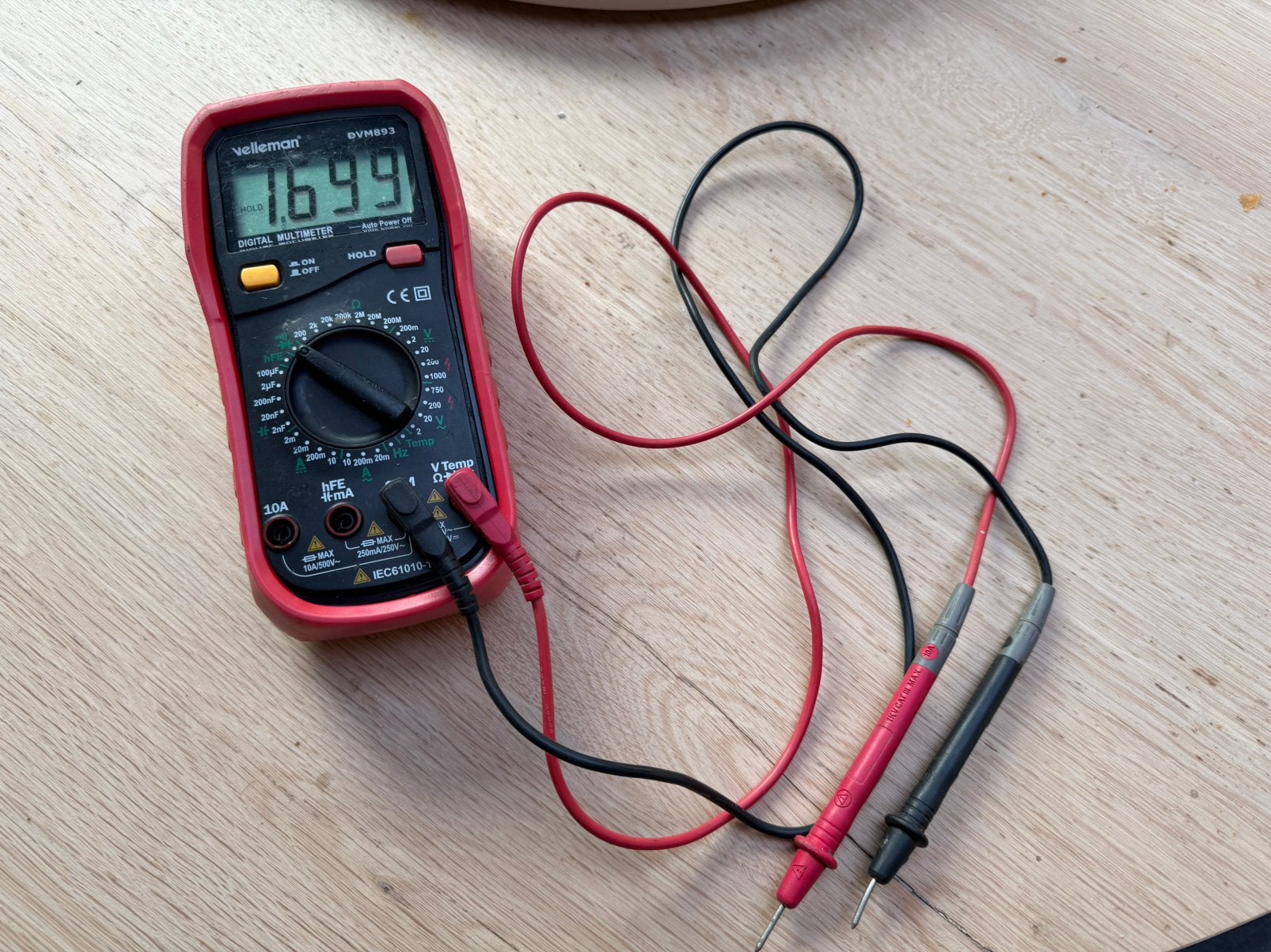 Velleman DVM893 digitale multimeter, Doe-het-zelf en Verbouw, Ophalen, Gebruikt