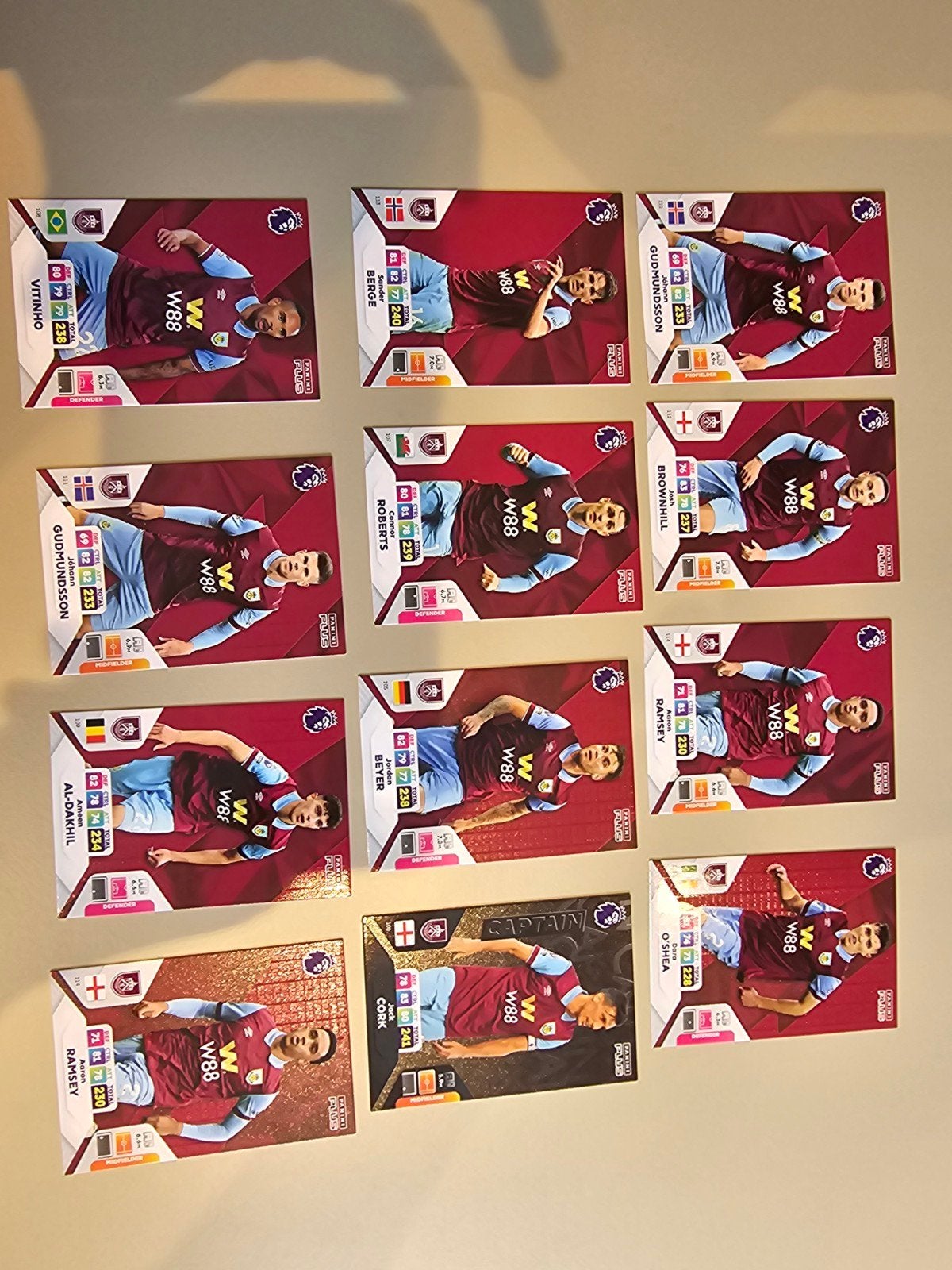 Panini Premier League Adrenalyn XL 2024 Burnley Kaarten, Ophalen of Verzenden, Nieuw, Buitenlandse clubs, Spelerskaart