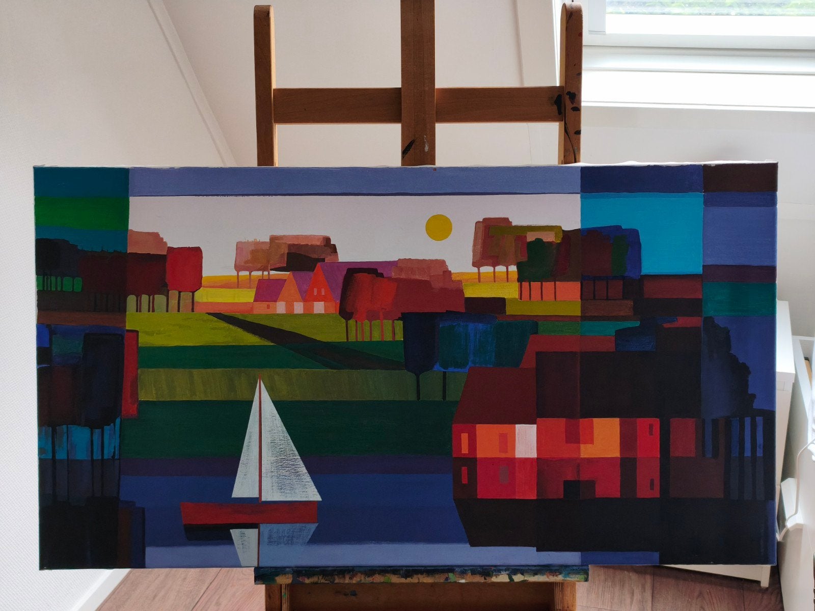 Schilderij in de stijl van Ton Schulten, Ophalen