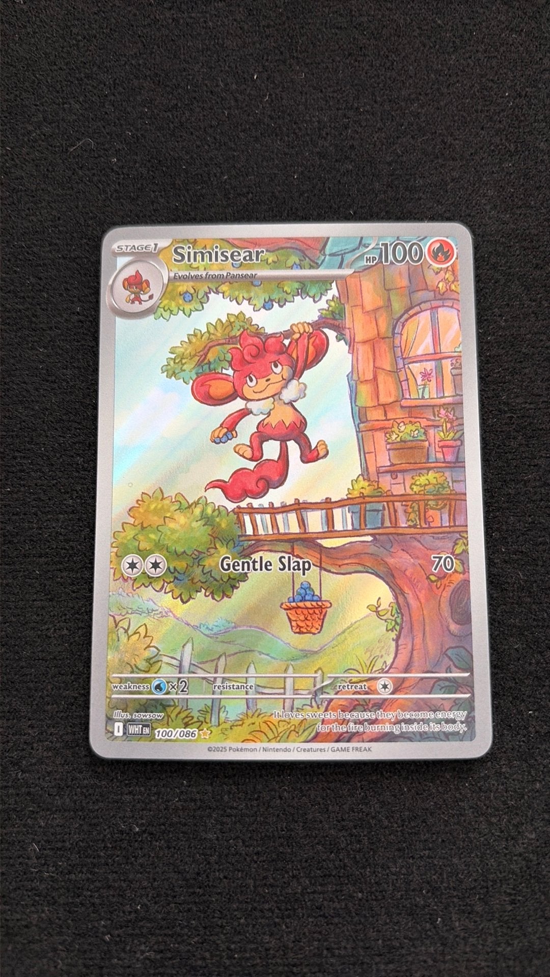 Pokemon Simisear White Flare 100/086 Illustration Rare NM, Ophalen, Zo goed als nieuw