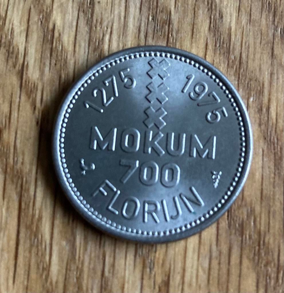 Mokum 700 florijn 1275 - 1975, Ophalen of Verzenden, Losse munt