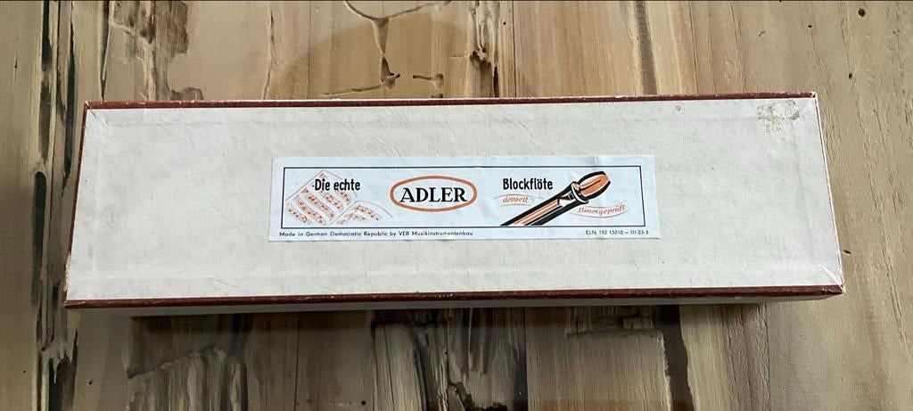 Tenor blokfluit Adler - Vintage instrument in originele doos, Muziek en Instrumenten, Blaasinstrumenten | Blokfluiten, Ophalen of Verzenden
