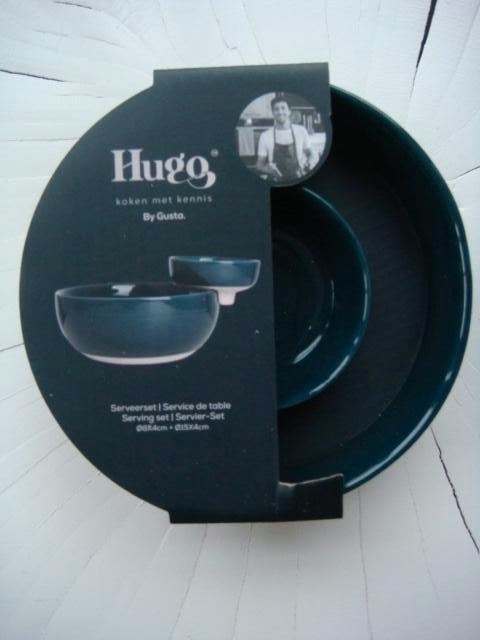 Hugo by GUSTA - Hugo Kennis serveerset Ø8x4/Ø15x4cm, Nieuw, Ophalen of Verzenden, Schaal of Schalen, Overige stijlen