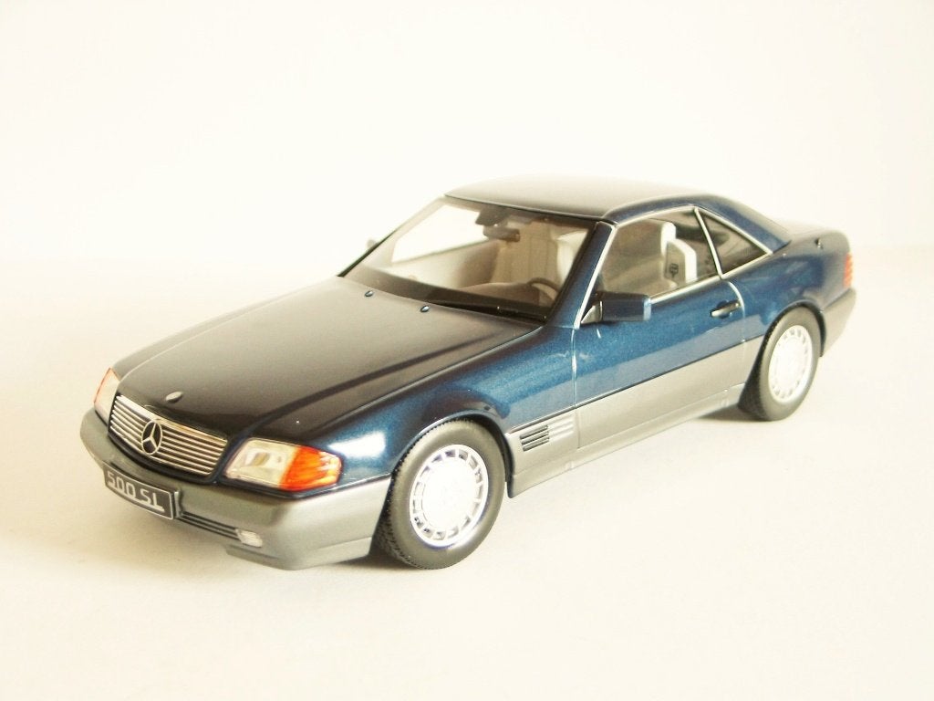 1/18 - KK Scale - Mercedes Benz 500 SL (R129) blue metallic, Hobby en Vrije tijd, Modelauto's | 1:18, Ophalen of Verzenden, Nieuw