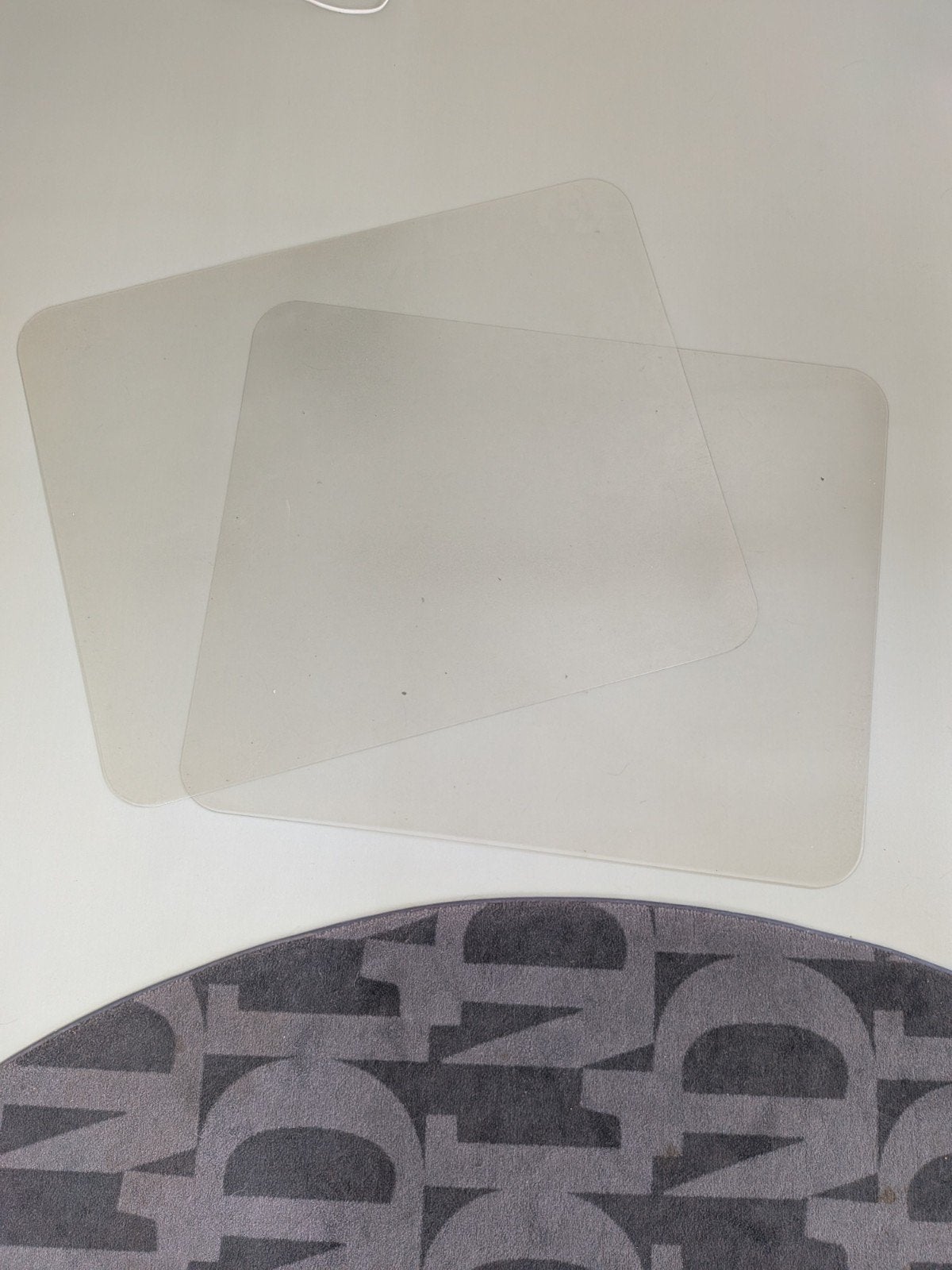 Transparante Vloerbeschermer voor Bureaustoel, Ophalen, 50 tot 100 cm, Wit, Modern, Functioneel