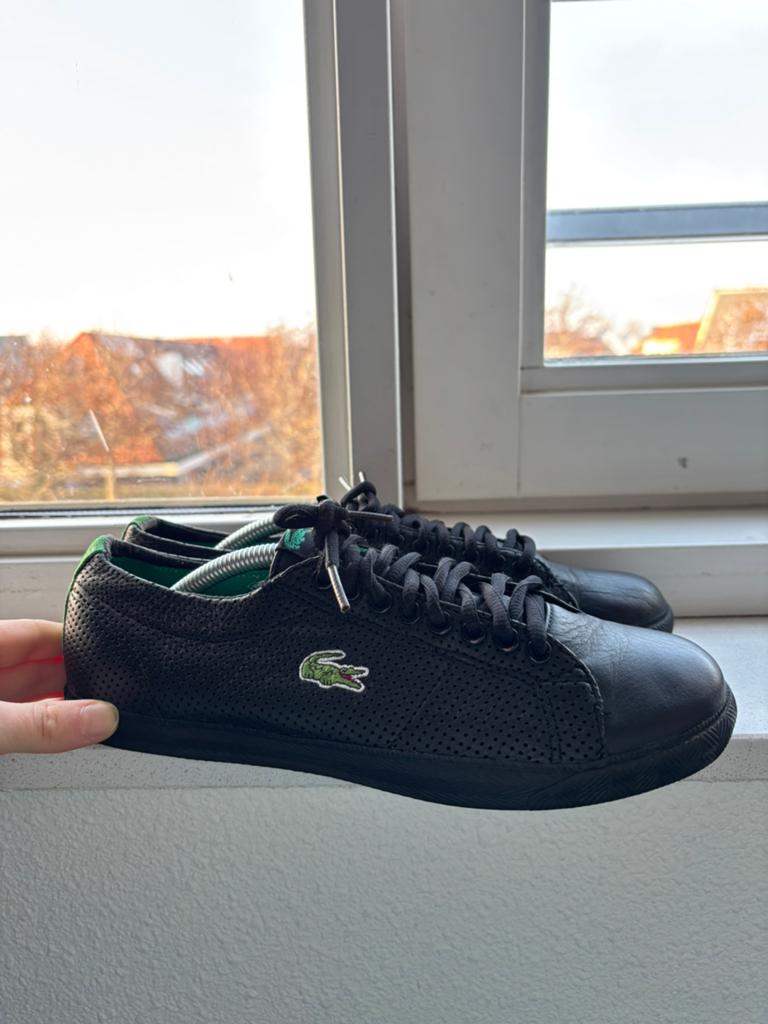 Lacoste mocassins, Verzenden, Zwart, Zo goed als nieuw, Espadrilles of Moccasins