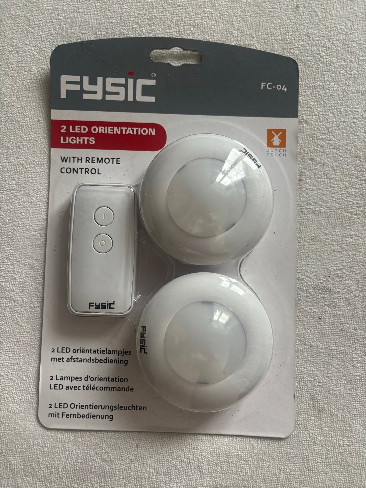 Fysic LED Oriëntatielampjes met Afstandsbediening (2 stuks), Wit, Overige merken, Met afstandsbediening, Kunststof