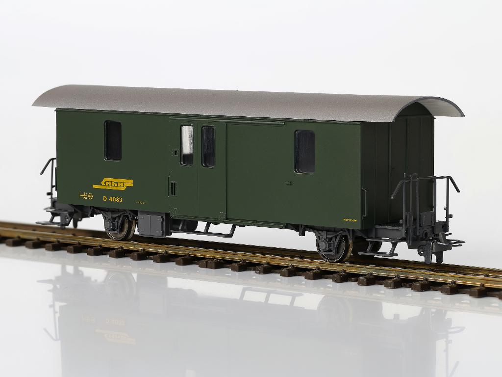 Nieuwe Bemo RhB 2-assige Bagagewagen D 4033 (Groen), H0m, Overige merken, Gelijkstroom, Ophalen of Verzenden, Analoog