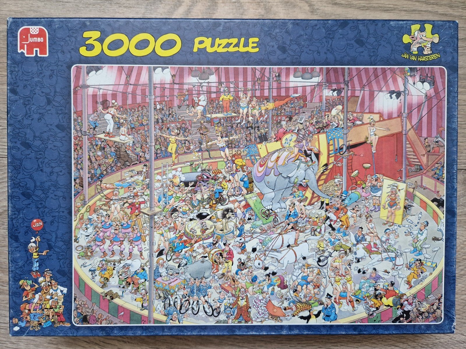 Jan van Haasteren - De Circusshow - 3000 stukjes, Hobby en Vrije tijd, Denksport en Puzzels, Ophalen, Meer dan 1500 stukjes, Zo goed als nieuw