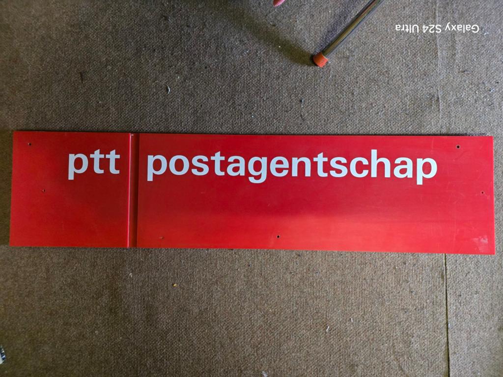Uithang bord ptt posterijen, Ophalen