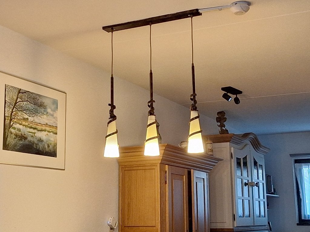 lampen set spiraal design., Huis en Inrichting, Overige merken, E14 (klein), Zo goed als nieuw, Bruin
