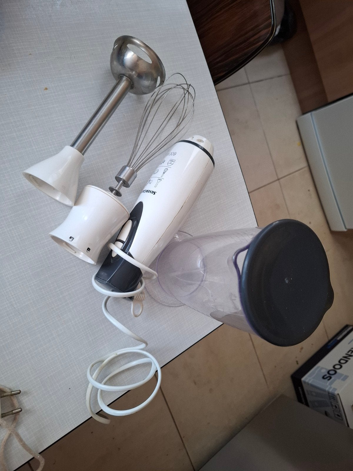 SilverCrest Staafmixer SSMS 600 A1 met garde en maatbeker, Minder dan 1 liter, Ophalen of Verzenden, Gebruikt, 2 snelheden