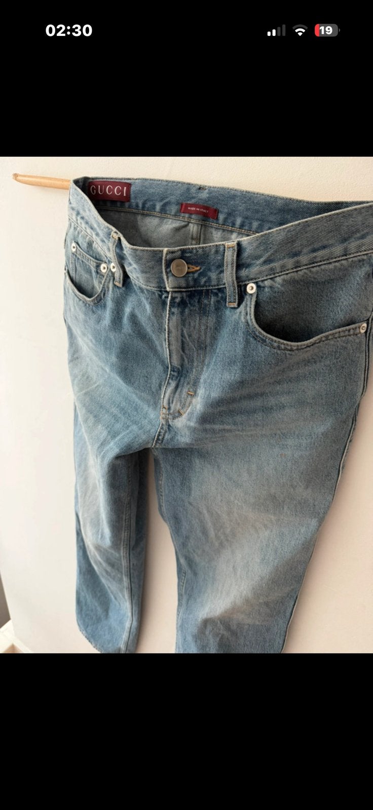 Gucci Slim Fit Cotton jeans 2026, Ophalen of Verzenden, Zo goed als nieuw, Blauw, W32 (confectie 46) of kleiner