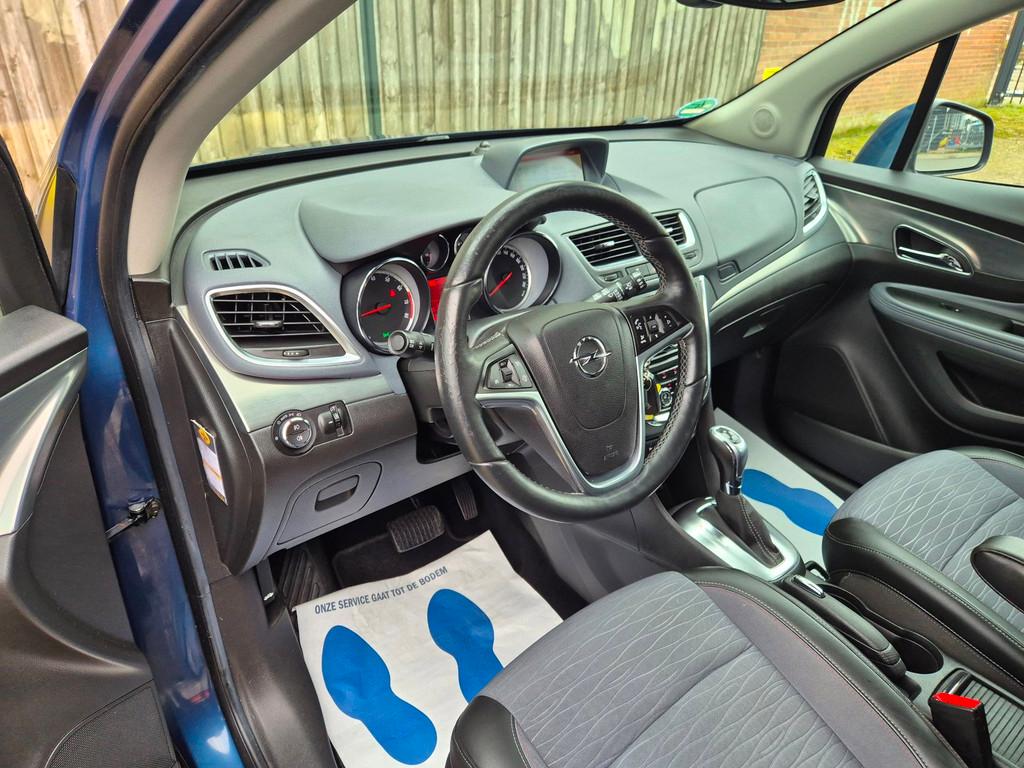 Opel Mokka 1.4 T Cosmo Automaat, Navi, Half leder, Trekhaak, Gebruikt, Euro 6, Blauw, 14 km/l