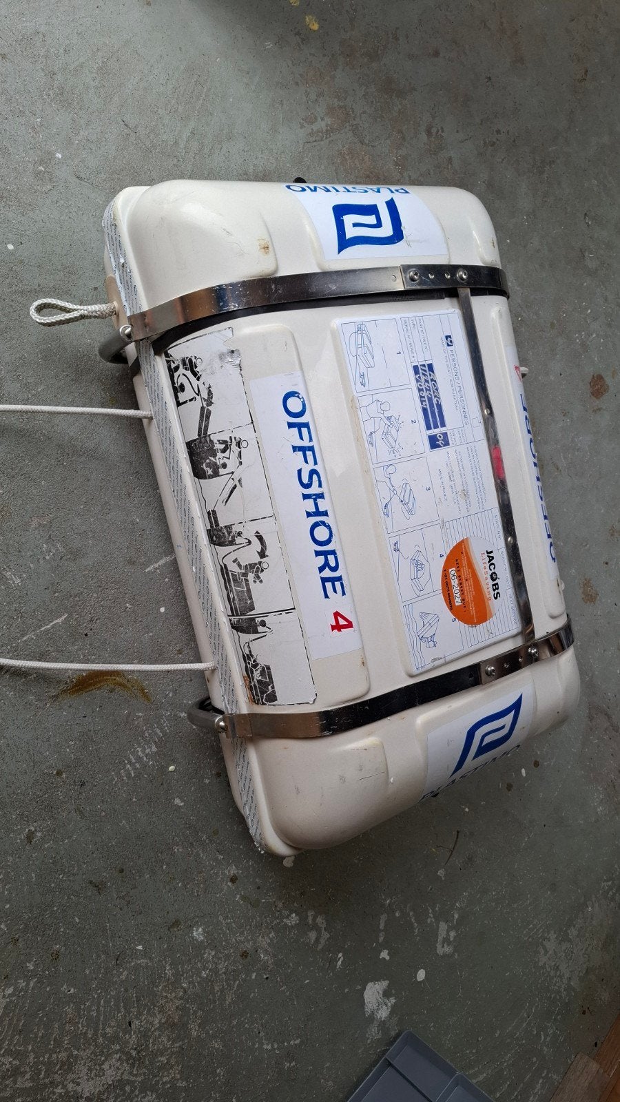 Plastimo Offshore 4-persoons reddingsvlot (gekeurd), Ophalen, Zo goed als nieuw, Overige typen