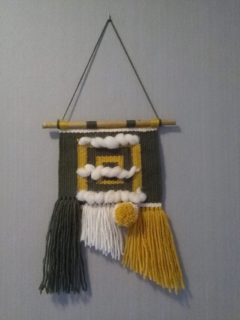 Wandkleed klein, Meerkleurig, Nieuw, 23 cm, Handgemaakt