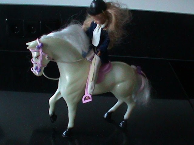 Barbie amazone met paard, Ophalen of Verzenden, Gebruikt, Pop