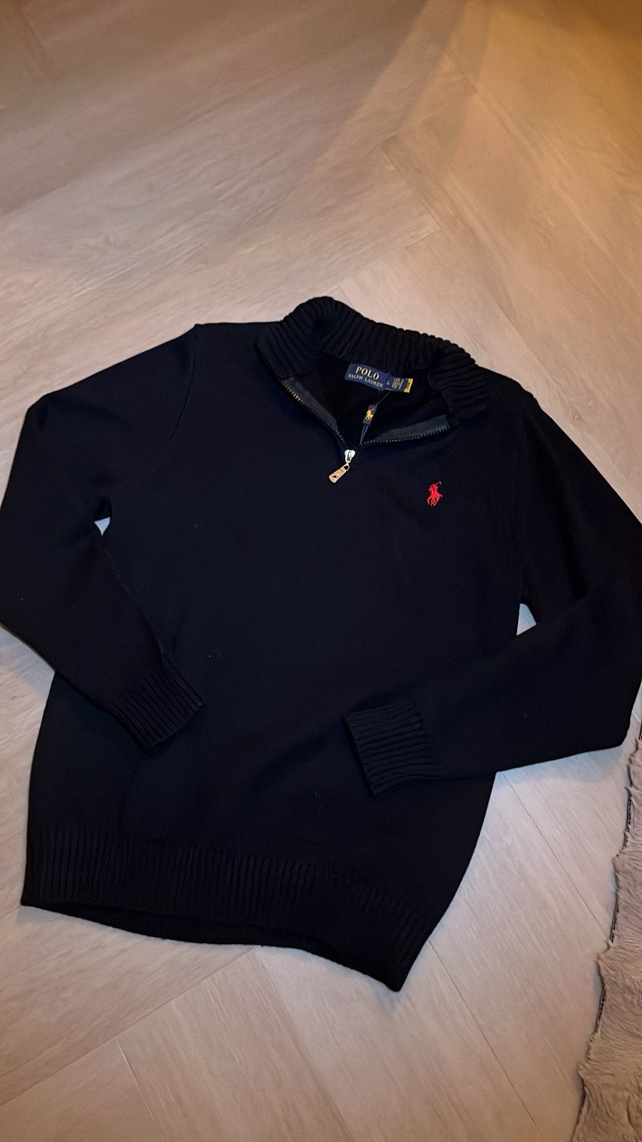 ralph lauren quarter zip, Ophalen of Verzenden, Zo goed als nieuw, Maat 52/54 (L), Zwart