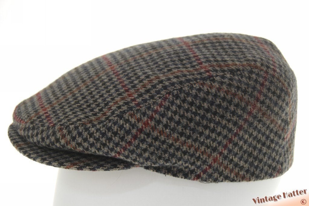 Vintage flatcap Platte pet Canda grijsblauw tweed-stijl 59,5, Ophalen of Verzenden, 58 of 59 cm (L, 7¼ of ⅜ inch), Canda (C&A)