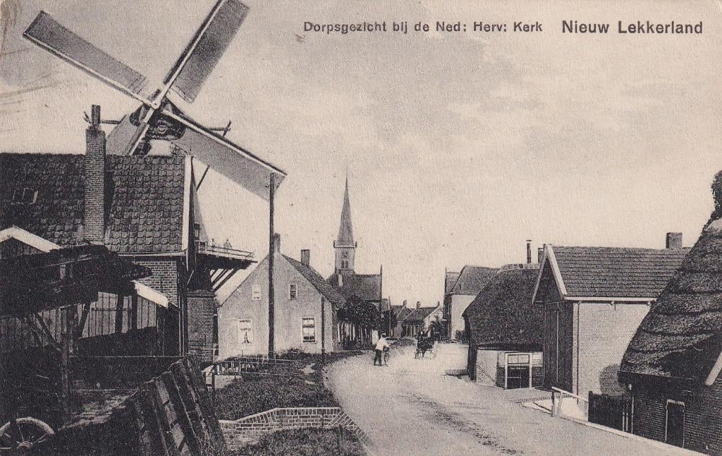 Nieuw Lekkerland, Molen, Militair., Verzenden, Voor 1920, Gelopen, Zuid-Holland