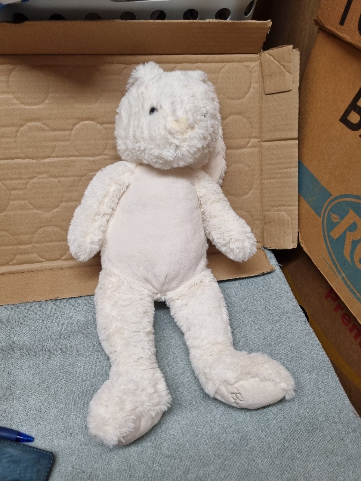 bambino konijn knuffel wit crème nr 17, Kinderen en Baby's, Speelgoed | Knuffels en Pluche, Ophalen of Verzenden, Zo goed als nieuw