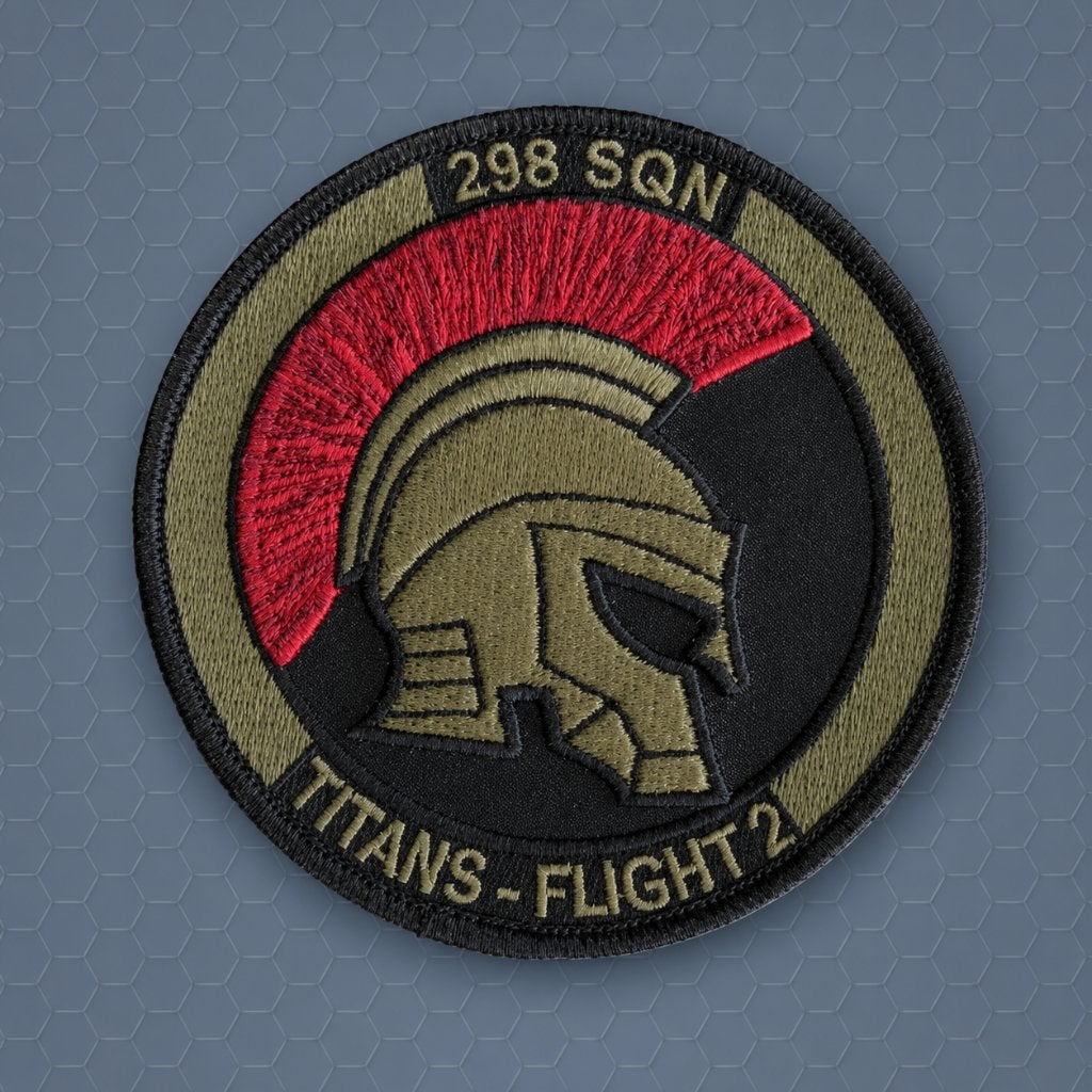 KLu RNLAF 298 SQUADRON TITANS-FLIGHT II SUB PATCH, Verzenden, Zo goed als nieuw, Patch, Badge of Embleem