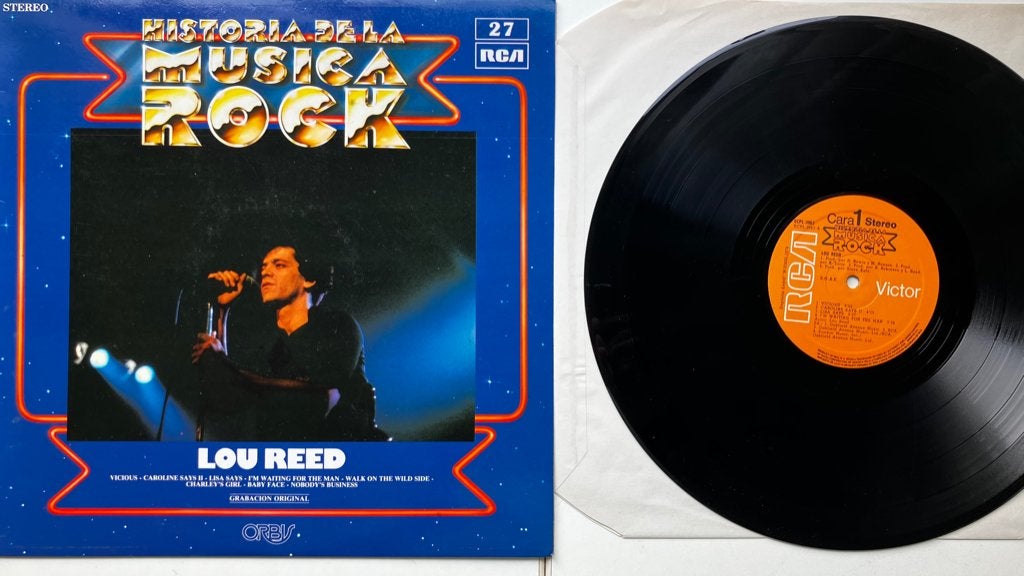 LR1 Lou Reed Historia  del Rock SPAIN82 €5, LP, Gebruikt, Ophalen of Verzenden, Inclusief binnenhoes
