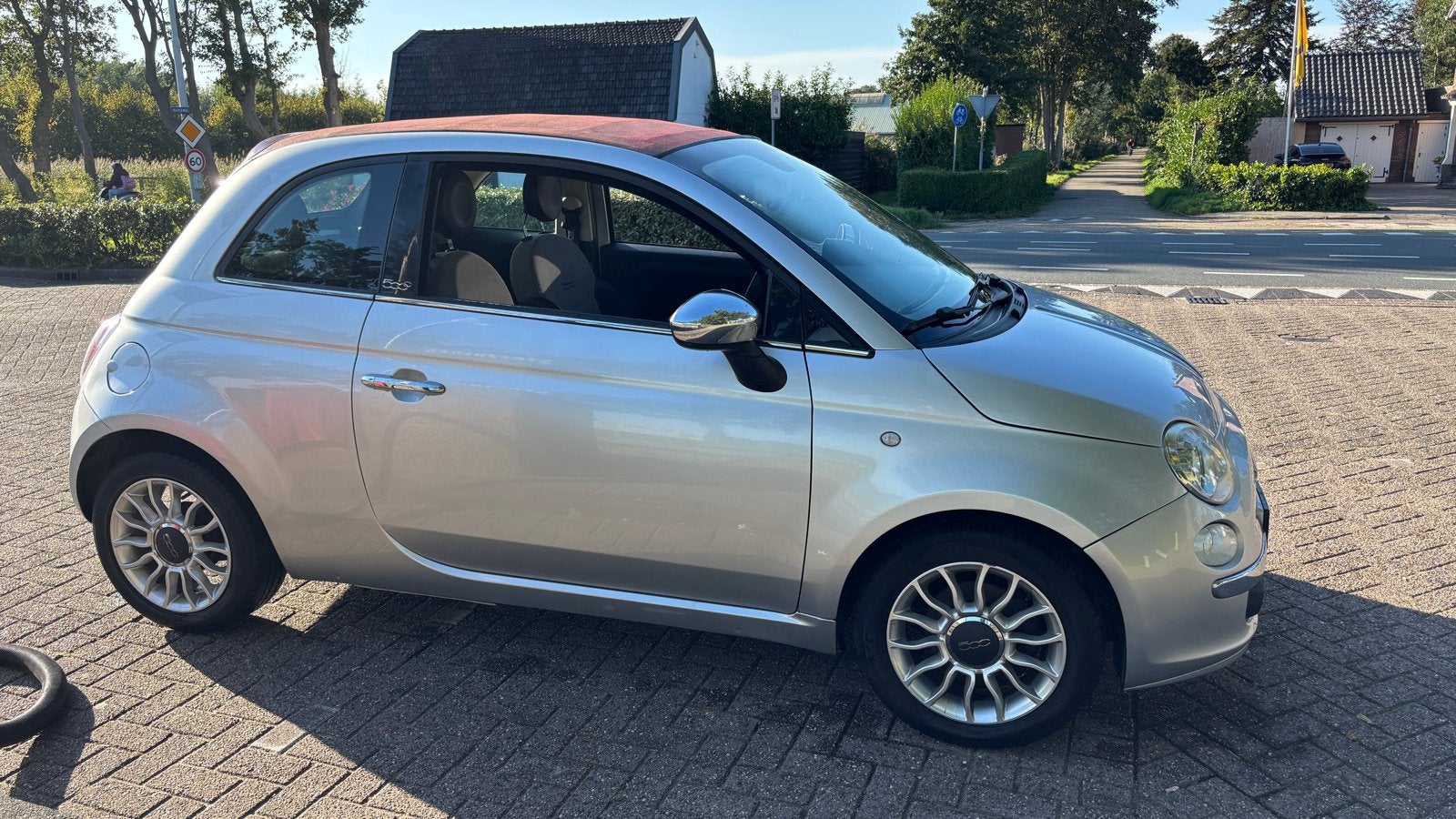 Fiat 500C Twinair Turbo 85pk 2011, Auto's, 31 €/maand, Cabriolet, Wit, Handgeschakeld