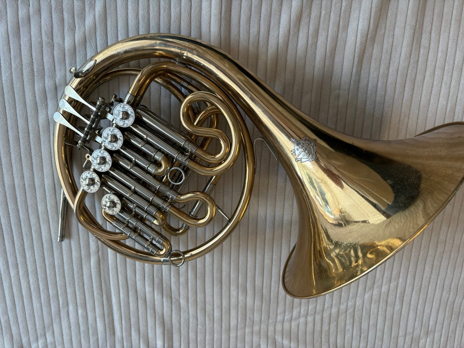 Gebr. Alexander 102ST B/F hoorn, Muziek en Instrumenten, Blaasinstrumenten | Hoorns, Ophalen, Gebruikt, Met koffer