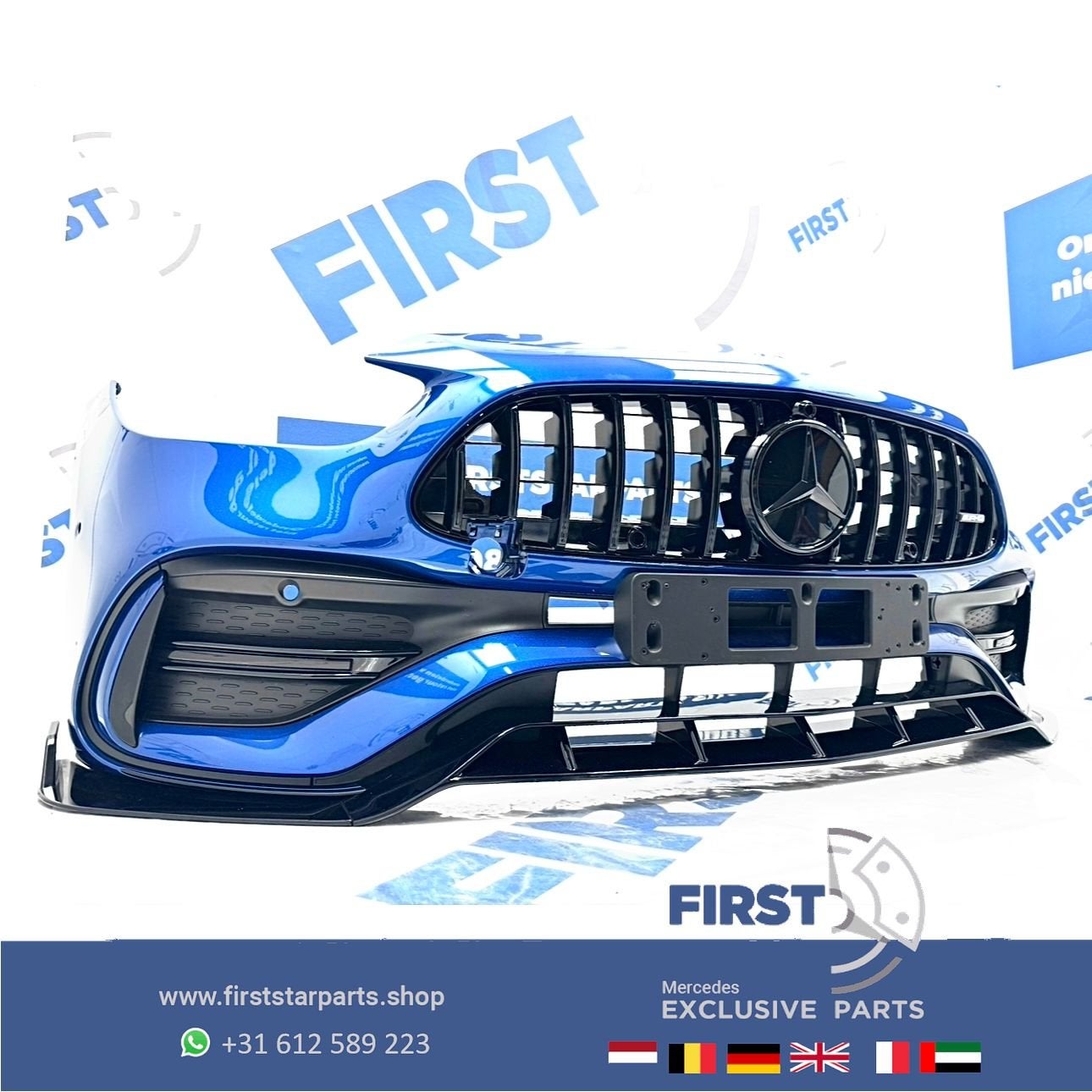 W206 AMG BUMPER PERFORMANCE C KLASSE A2068859201 C43 AERO VO, Gebruikt, -, Voor, Ophalen of Verzenden